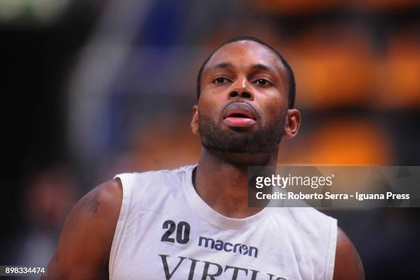 Oliver Lafayette of Segafredo looks over during the warm up before the LBA LegaBasket of serie A match between Virtus Segafredo Bologna and Auxilium...
