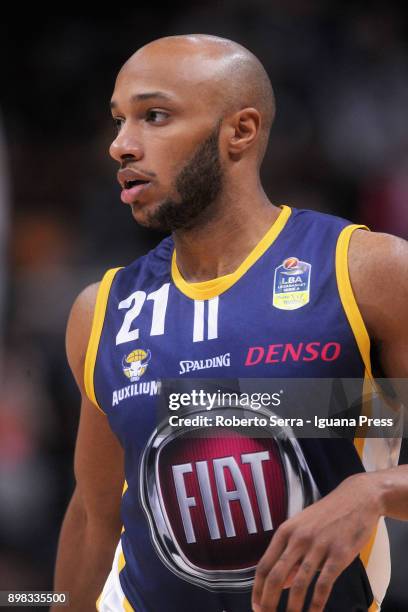 Andre Jones of Fiat looks over during the LBA LegaBasket of serie A match between Virtus Segafredo Bologna and Auxilium Fiat Torino at PalaDozza on...