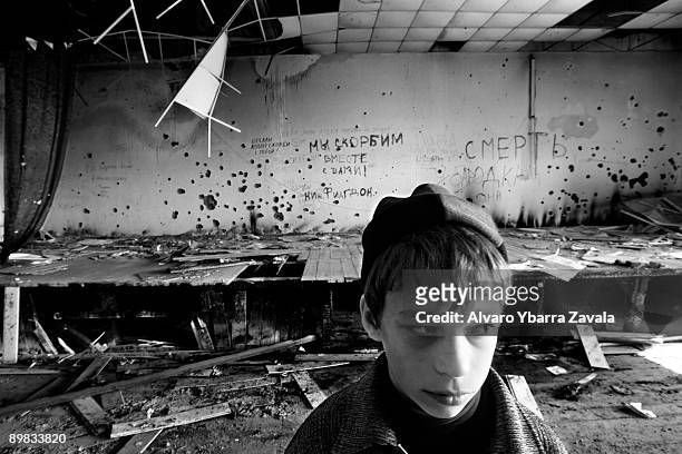 School Number One, where the Beslan school hostage crisis and massacre took place on September 1 when a group of armed terrorists took around 1100...