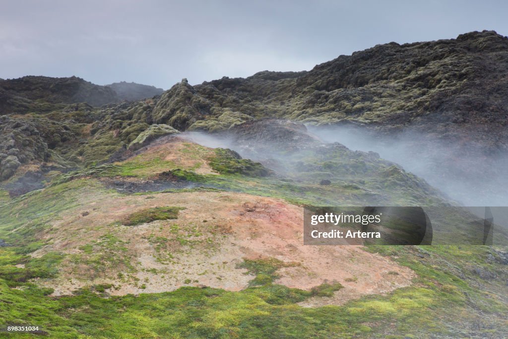 Fumaroles at LeirhnjUnited Kingdomur / Leirhnjukur, lava field in the