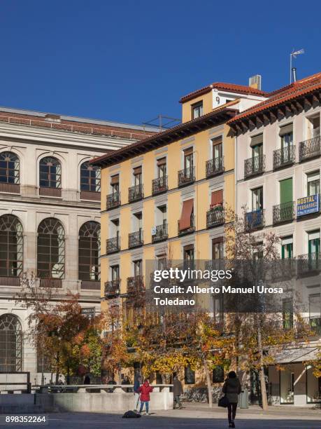 spain, madrid, santa isabel town square - 19 century town girl stock pictures, royalty-free photos & images