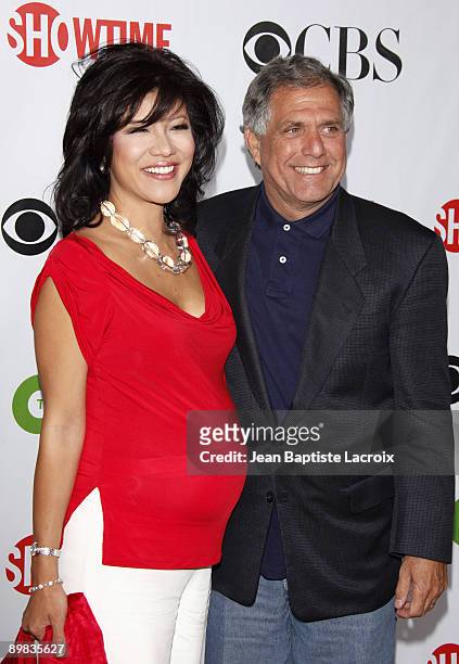 Julie Chen and Les Moonves arrive at the 2009 TCA Summer Tour - CBS, CW and Showtime All-Star Party at the Huntington Library on August 3, 2009 in...
