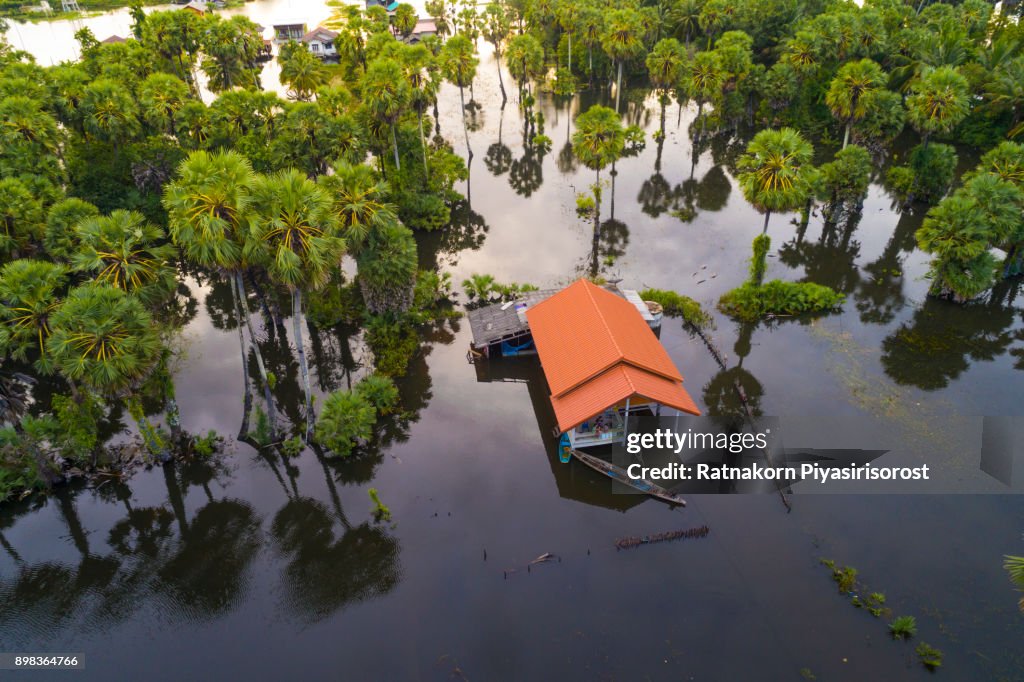 Thailand floods, Natural Disaster, Aerial photograph