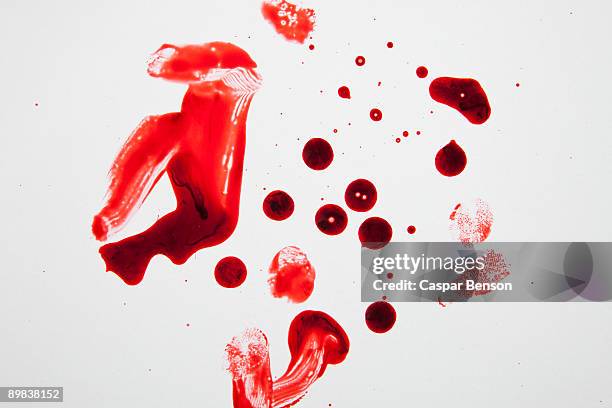 blood and fingerprints - crime scene stockfoto's en -beelden