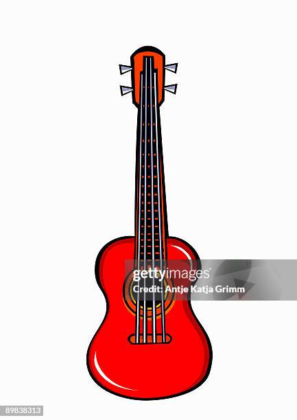 an acoustic guitar - guitar illustration stock illustrations