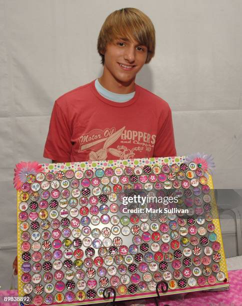 Actor Lucas Cruikshank in the BOP-IT! Celebrity Retreat produced by Backstage Creations at Gibson Amphitheatre on August 8, 2009 in Universal City,...