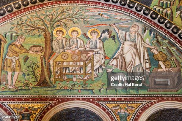 mosaics from the byzantine era - basilica of san vitale stock-fotos und bilder