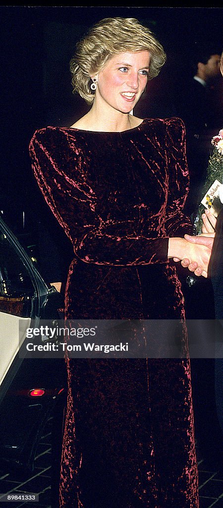 HRH Diana, Princess of Wales, Attends the Premiere of Back to the Future