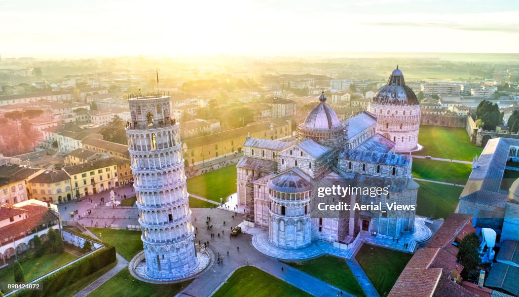 Leaning Tower of Pisa - Aerial