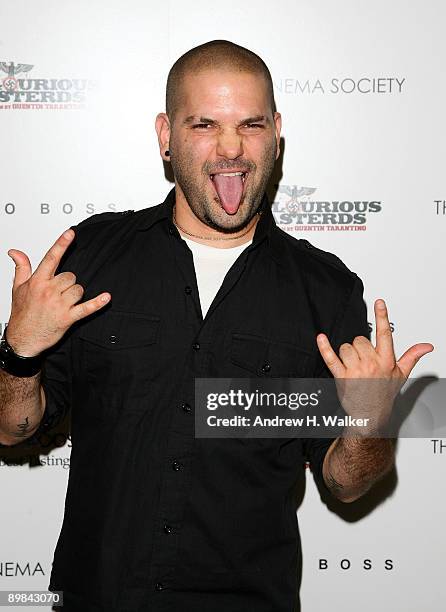 Actor Guillermo Diaz attends the Cinema Society and Hugo Boss screening of "Inglourious Basterds" at the SVA Theater on August 17, 2009 in New York...