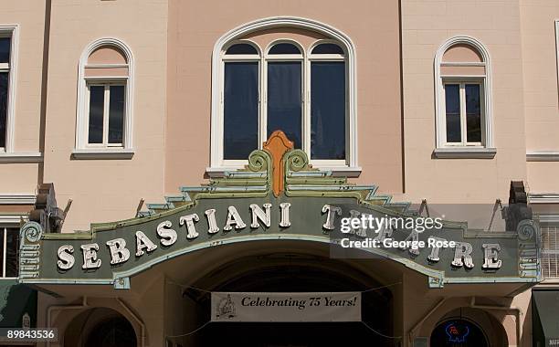 The marquee of the Sebastiani Theatre in downtown is seen in this 2009 Sonoma, Sonoma County, California, afternoon summer photo.