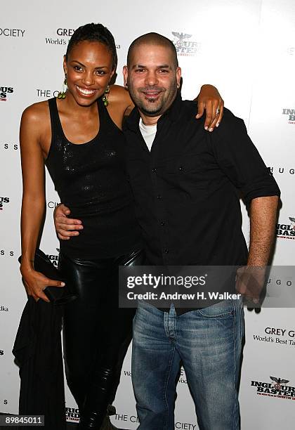 Actors Jamie Lee Kirchner and Guillermo Diaz attend the Cinema Society and Hugo Boss screening of "Inglourious Basterds" at the SVA Theater on August...