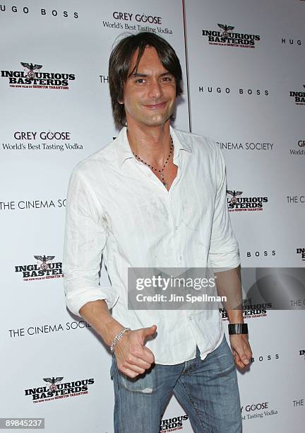 Marcus Schenkenberg attends The Cinema Society & Hugo Boss screening of "Inglourious Basterds" at SVA Theater on August 17, 2009 in New York City.