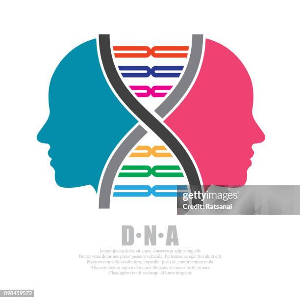 dna concept - human genes stock illustrations