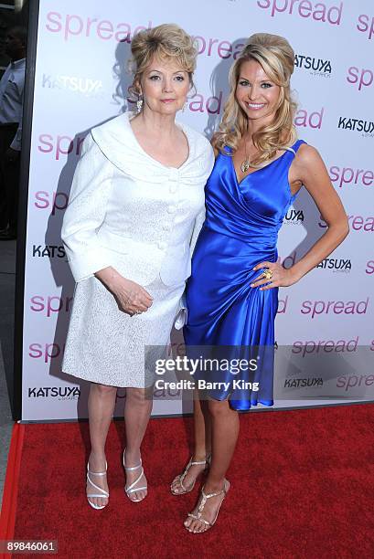 Actress Sonia Rockwell and mother Carmen McCullum arrive at the Los Angeles Premiere "Spread" held at ArcLight Hollywood on August 3, 2009 in...