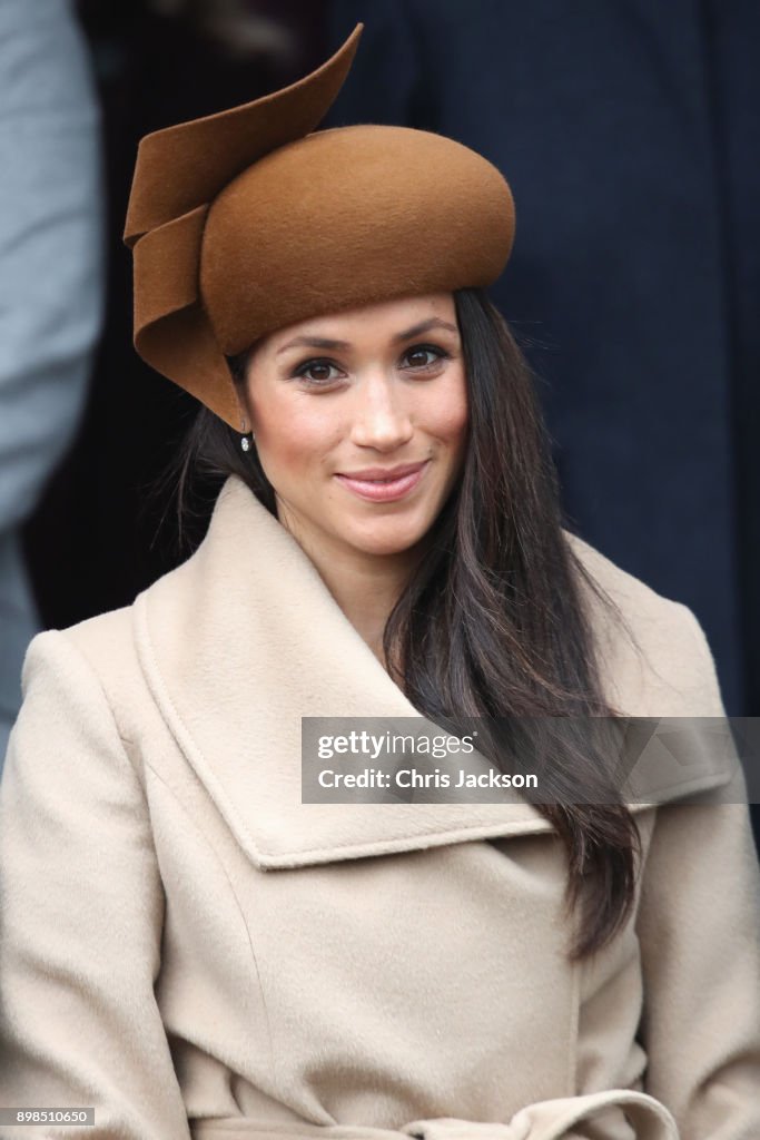 Members Of The Royal Family Attend St Mary Magdalene Church In Sandringham