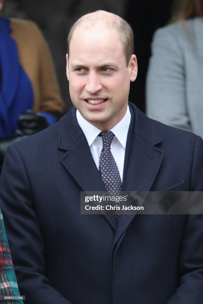 Members Of The Royal Family Attend St Mary Magdalene Church In Sandringham