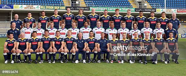 Leeds Carnegie during the club photocall. Back Row L/R, Paris Payne , Scott Freer, Jon Goodridge, Rhys Oakley, Phil Murphy, Jon Pendlebury, Erik...