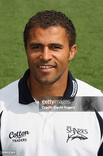Jason Robinson the Sale Sharks coach poses for a portrait at the Sale Sharks team squad photo day at Edgeley Park on August 18, 2009 in Stockport,...