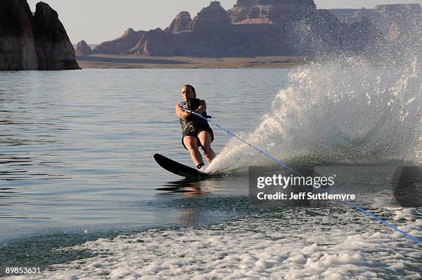 a beautiful morning - lake powell stock-fotos und bilder