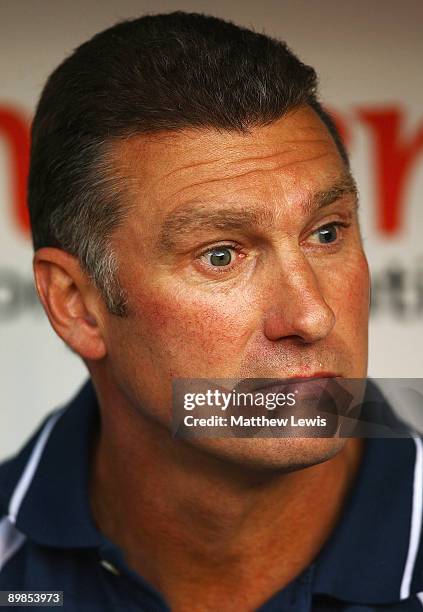 Nigel Pearson, manager of Leicester City looks on during the Coca-Cola Championship match between Sheffield United and Leicester City at Bramall Lane...