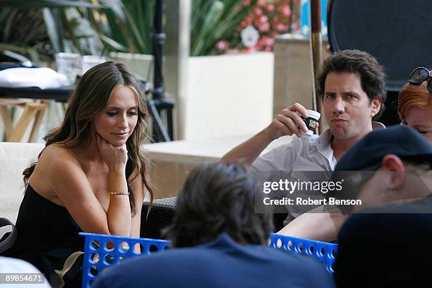 Jennifer Love Hewitt and Jamie Kennedy at the WIRED Cafe at Comic-Con at The Omni on July 25, 2009 in San Diego, California.