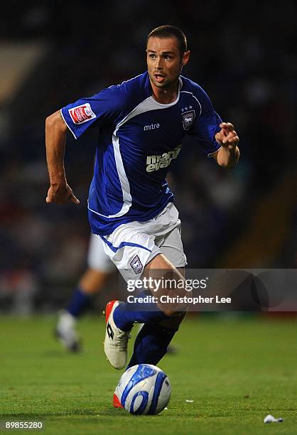 Damien Delaney of Ipswich Town in action during the Coca-Cola Championship match between Ipswich Town and Crystal Palace at Portman Road on August...