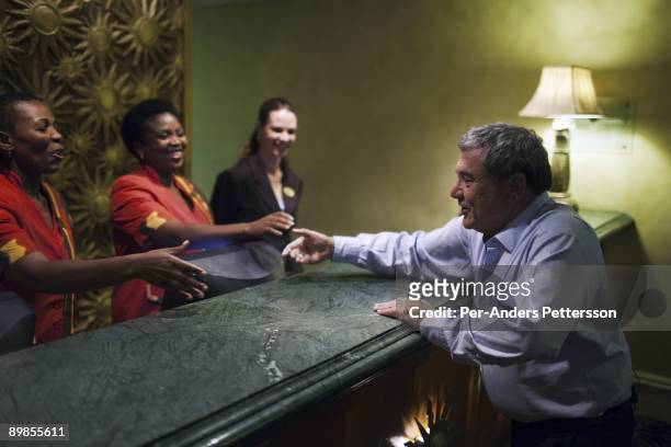 Sol Kerzner, the South African hotel magnate, meets old friends at his first five star hotel on March 31, 2009 in Durban, South Africa. Mr. Kerzner...