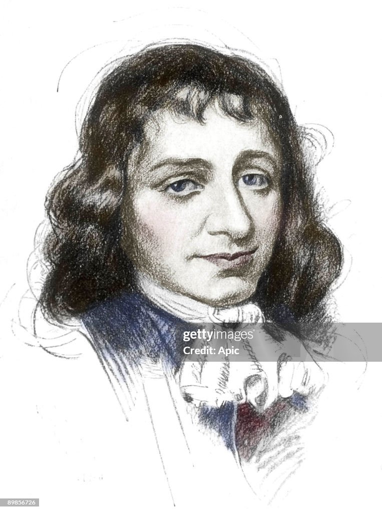 Baruch Spinoza (1632-1677) dutch philosopher, drawing