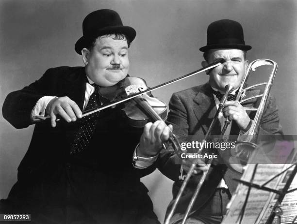Laurel and Hardy in SAPS AT SEA cruise with Stan Laurel and Oliver Hardy in 1940
