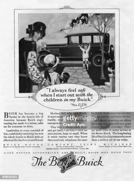 Advertisement for Better Buick cars , october 1925