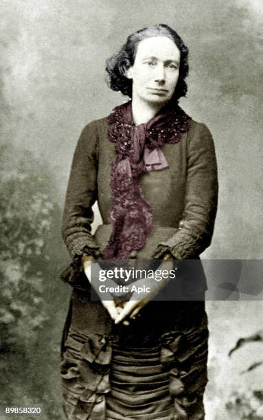 Louise Michel french anarchist and socialist activist who took part in the Commune colorized document