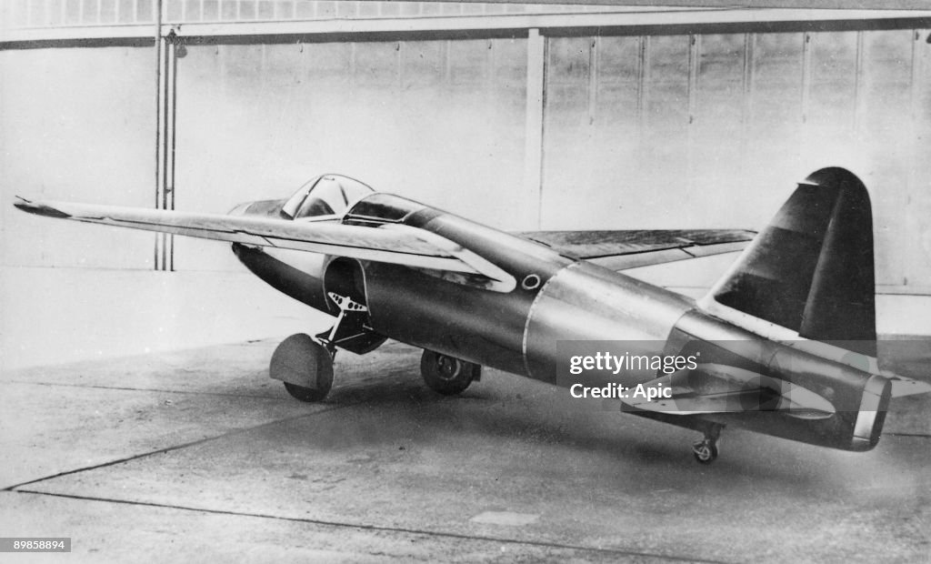 The German fighter Heinkel HE-178 used during the second war german fighter Heinkel HE-178 used during ww2 Luftwaffe HE178