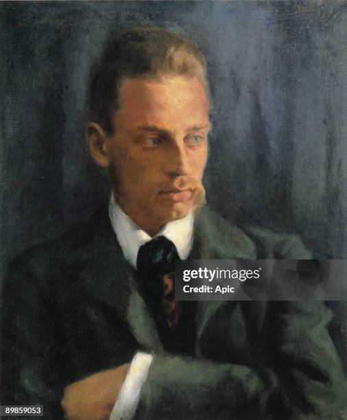 Rainer Maria Rilke austrian poet here painting by Helmut Westhoff, 1901