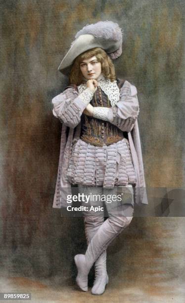 Mrs. Marguerite Herleroy in the role of Prince Charming in the play Cinderella in the national theater of opera comique Paul Berger photo taken from...