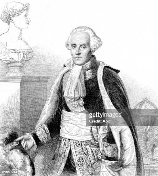 Pierre Simon de Laplace french physicist mathematician and astronomer, engraving