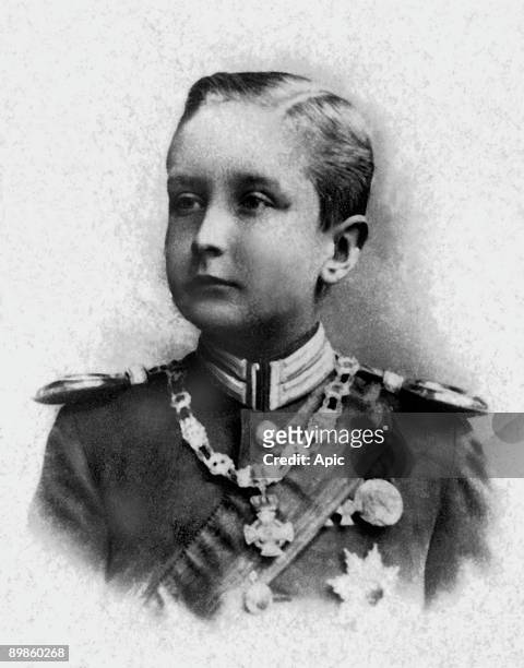 Prince August Wilhelm of Prussia son of Wilhelm II, Emperor of Germany and king of Prussia , photographied between 1895 and 1900, extracted from the...