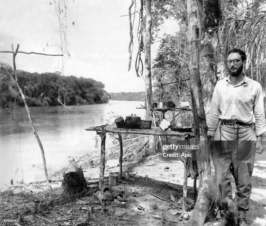 French anthropologist Claude Levi-Strauss (n1908) in Amazonia in Brazil c. 1936