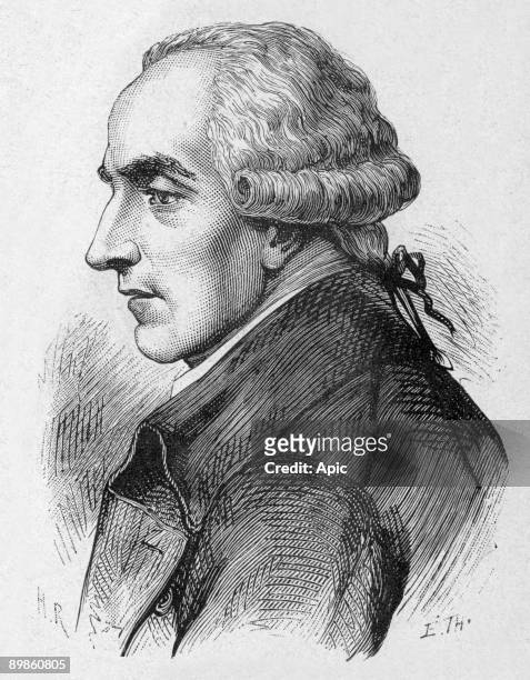 Pierre Simon de Laplace french physicist mathematician and astronomer, engraving
