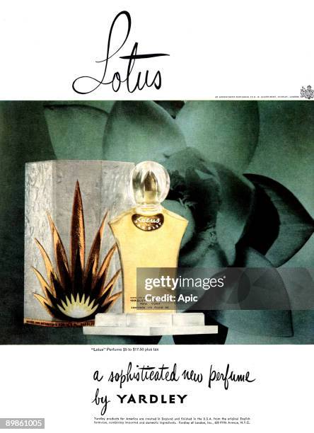 American advert for the perfume Lotus by Yardley,"A sophisticated new perfume" published in 1948