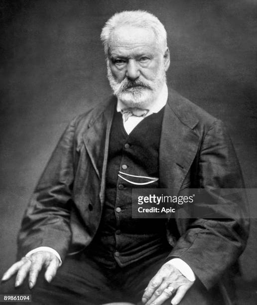 Victor Hugo french poet and novelist here in 1876, photo by Etienne Carjat