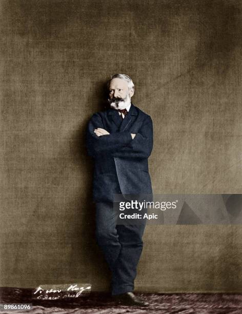 French writer Victor Hugo here in 1860, photo by E. Bacot