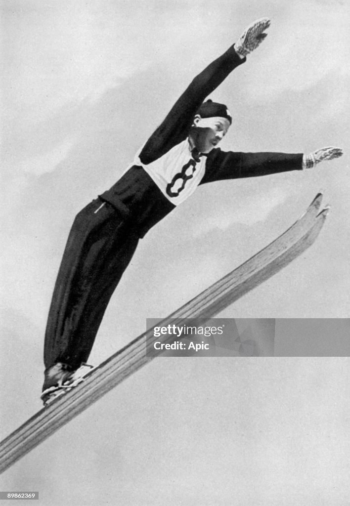 Birger Ruud (1911 1998) Norwegian ski jumper was here during a jump that earned him the gold medal at the Olympic Winter Games in Garmisch-Partenkirchen in 1936