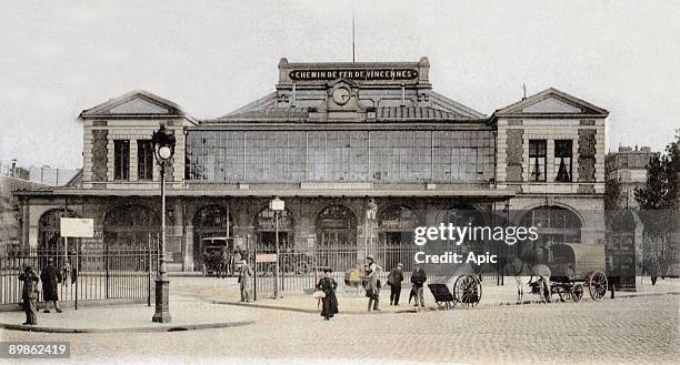 Postcard from the station of Vincennes Paris 1906