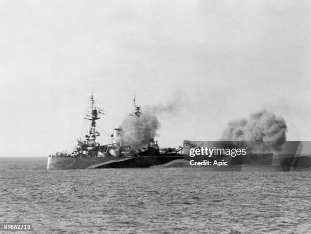 English battleship HMS Rodney built in 1922 which sank the german ship Bismarck in 1941
