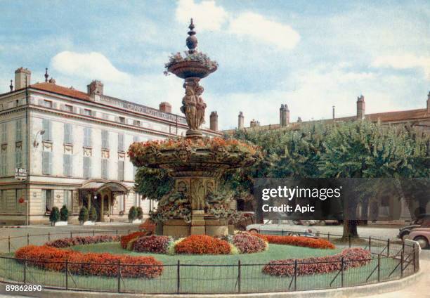 Bourg-en-Bresse, France, postcard, c. 1963