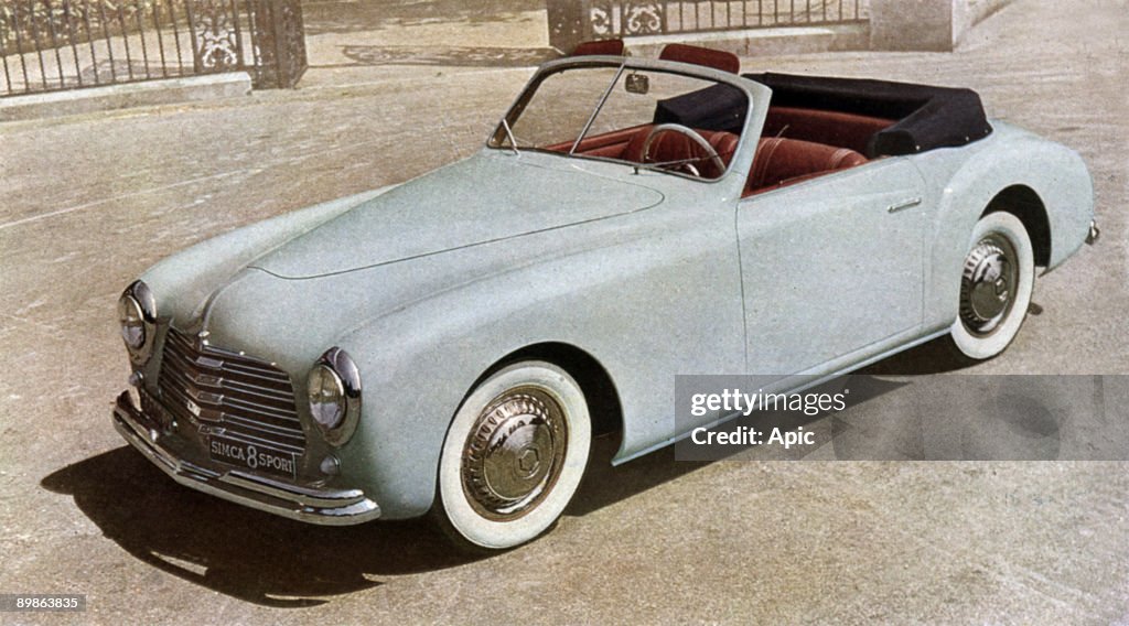 Car Simca 8 Sport convertible 4-cylinder 1950 News Photo - Getty Images