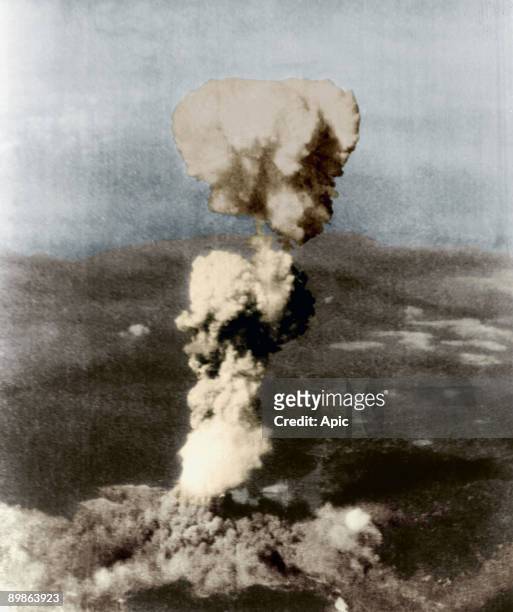 Atomic bomb on Hiroshima in Japan on august 6, 1945