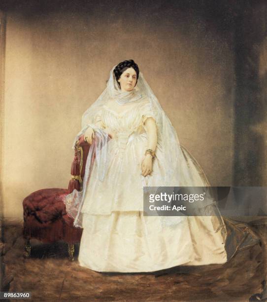 Italian Virginia Oldoini , countess of Castiglione , she was the spy of french emperor NapoleonIII, photo by Pierre Louis Pierson in 1856-1857...
