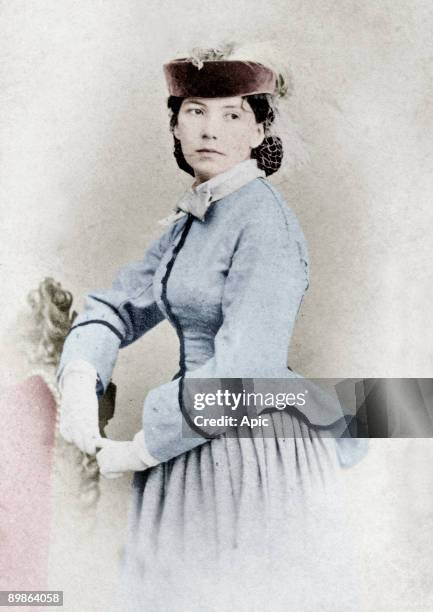 Eliza Emma Crouch known as Cora Pearl a Courtesan in Napoleon's Court, colorized document